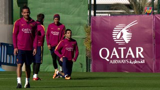 FC Barcelona training session: No rest as Sporting preparations begin