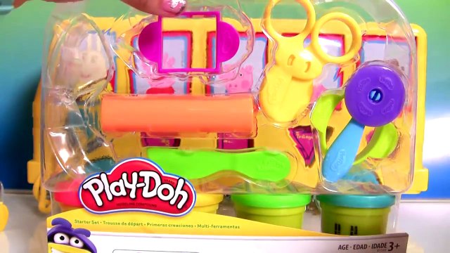 Play Doh Starter Set Using Peppa Pig School Bus - Brinquedos Peppa e George No Ônibus de