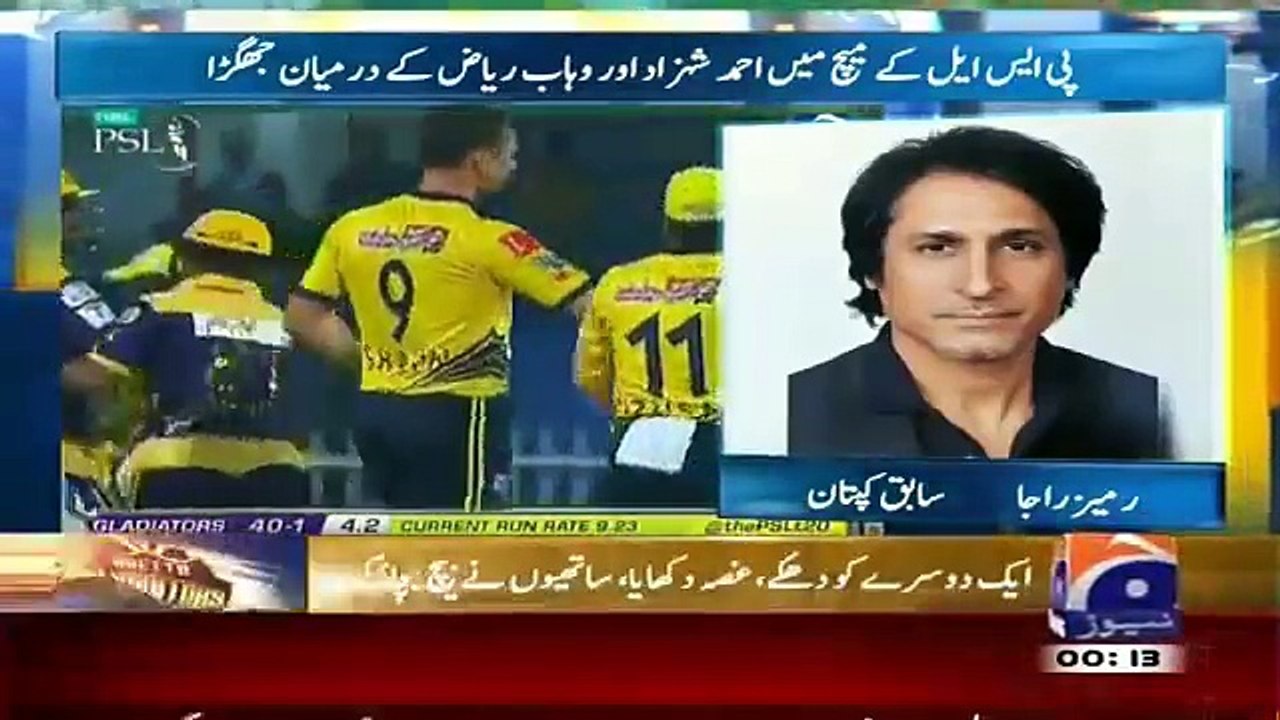 Reason Behind Fight Of Wahab Riaz & Ahmed Shehzad From Ramiz Raja & Shoaib Akhtar HBL PSL 2016