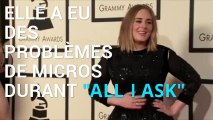 Gros problèmes de micro pour Adele aux Grammy Awards