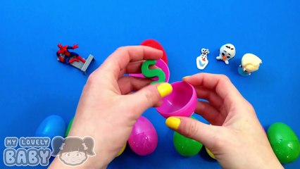 Spiderman Surprise Egg Learn a Word! Learn Fruit! Lesson 17