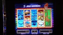 HOT HOT PENNY KING OF AFRICA Slot Machine with BONUS RETRIGGERED Las Vegas Casino