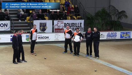 Incroyable dénouement entre Challamel et Gobertier, troisième étape du Super 16, Sport Boules, Mâcon 2016