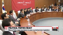 Rival parties express praise and criticism for President Park's parliamentary address