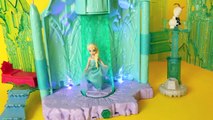 Frozen Elsa Magical Lights Palace Ariel Mermaid Light-Up Castle Ice Palace With Olaf DisneyCarToys