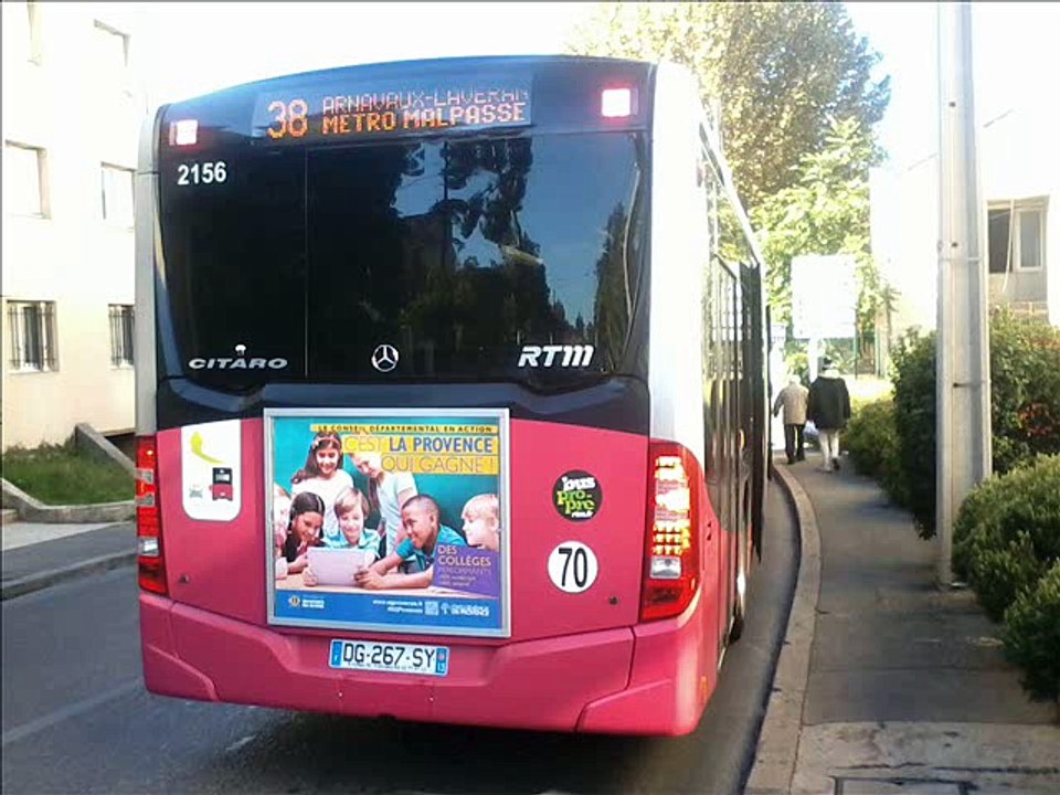Sound Bus Mercedes Citaro G C2 n°2156 de la RTM - Marseille sur la ligne 38