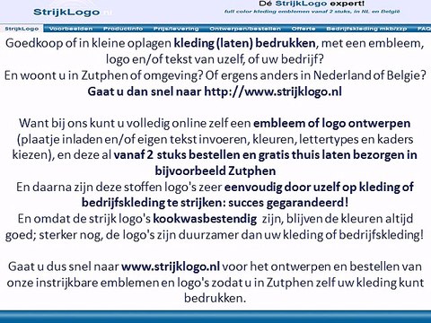 Kleding bedrukken Zutphen