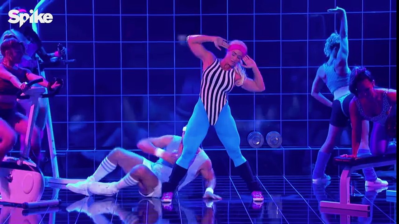 Randy Couture performs Olivia Newton-Johns Physical  Lip Sync Battle