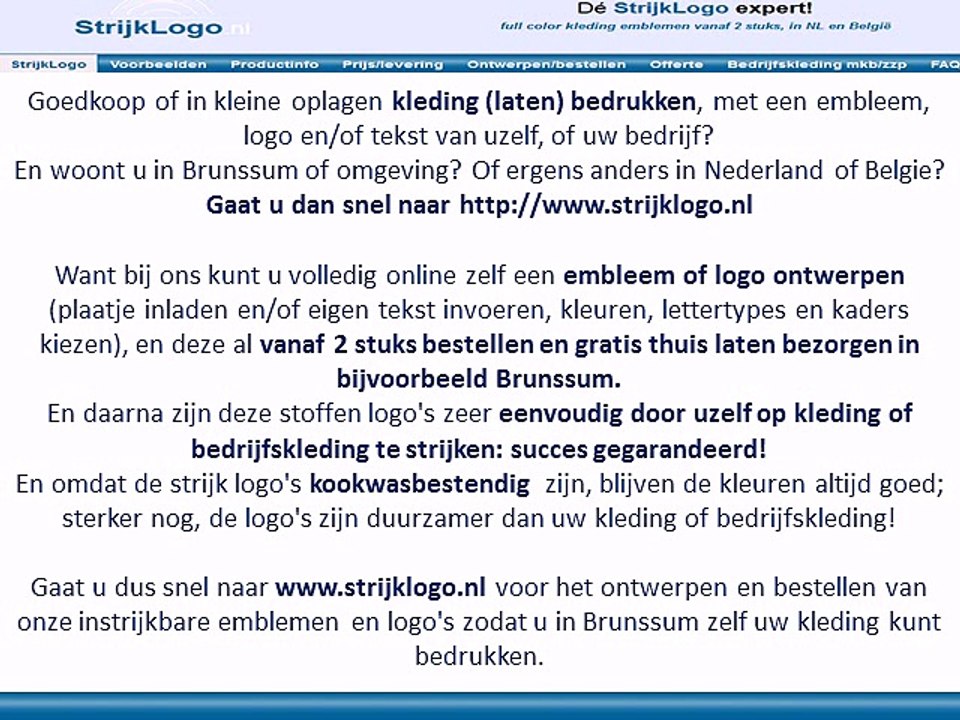 Kleding bedrukken Brunssum