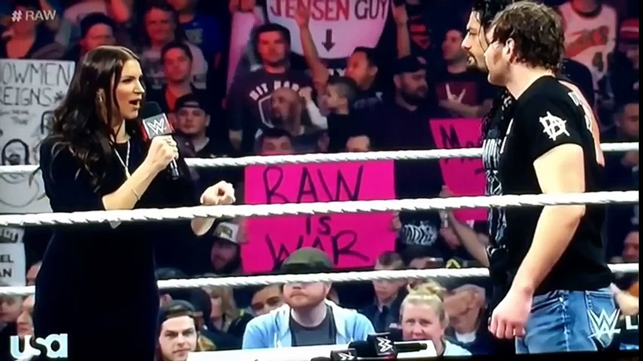 Dean Ambrose Vs. Brock Lesnar Vs. Roman Reigns-Contract Signing(-2-8-16-Day 6 of 365 Day Challenge)