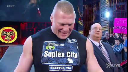 Dean Ambrose Amazing welcomes Brock Lesnar’s brutality- Raw, (February 8, 2016)