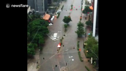 Heavy rains cause floods in Sao Paulo, Brazil