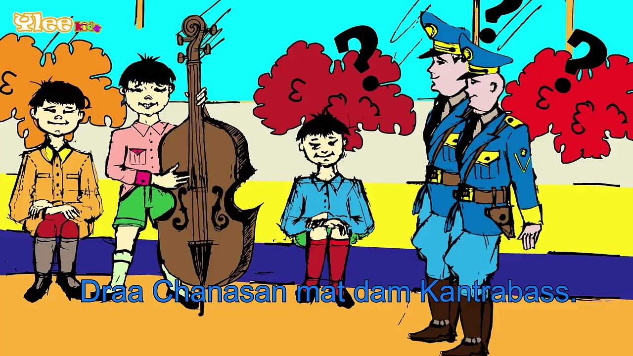 Drei Chinesen mit dem Kontrabass Sing mit (Karaoke Version) Kinderlied