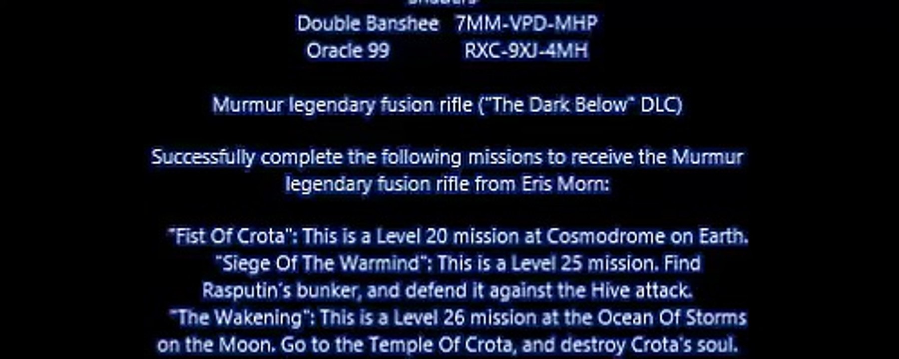 Destiny Cheat Codes, Cheats, Unlockables, Trophies PS3