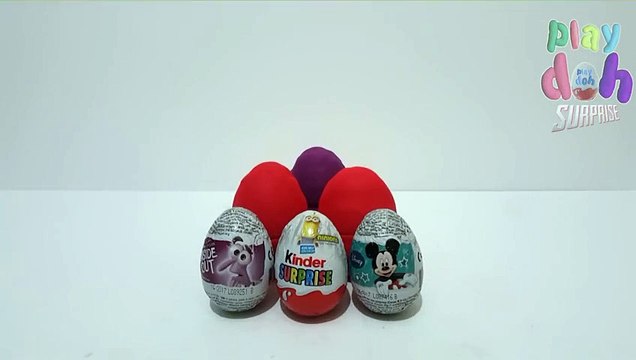 Kinder Suprise Eggs Peppa Pig Spongebob Play Doh Toy Story Minions Disney Egg