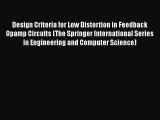 Read Design Criteria for Low Distortion in Feedback Opamp Circuits (The Springer International