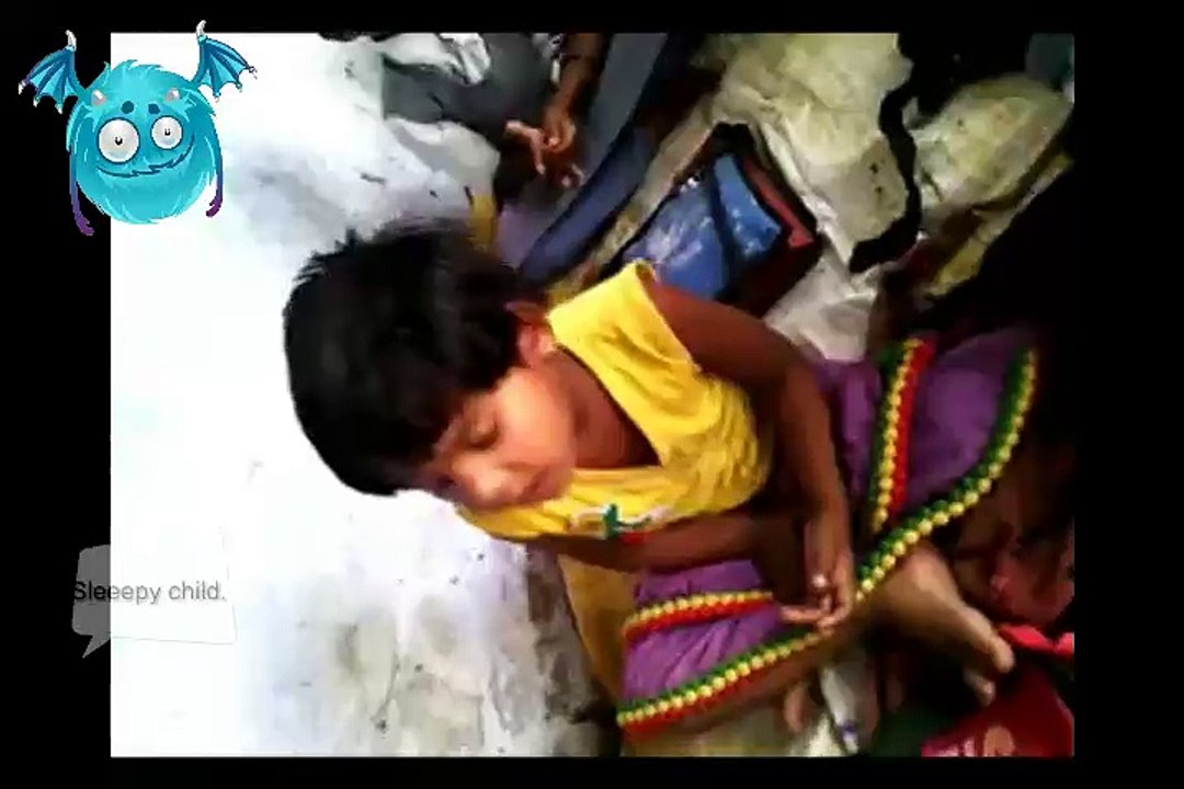 Cute Little Girl Goes To Sleep While Stuyding And Goes Down must watch