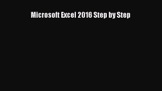 Read Microsoft Excel 2016 Step by Step Ebook Free