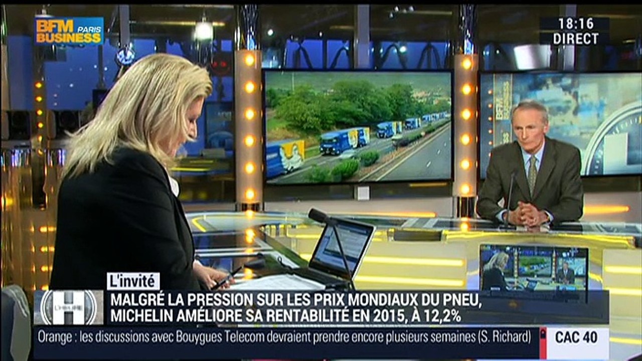 Jean-Dominique Senard commente les résultats financiers de Michelin en 2015 - 16/02