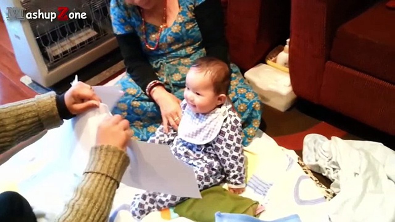 Babies Laughing Hysterically At Ripping Paper Compilation 2015