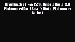 Read David Busch's Nikon D5200 Guide to Digital SLR Photography (David Busch's Digital Photography