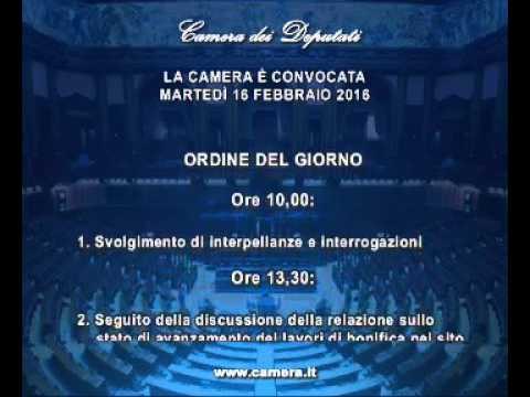 Roma - Camera - 17^ Legislatura - 570^ seduta (16.02.16)