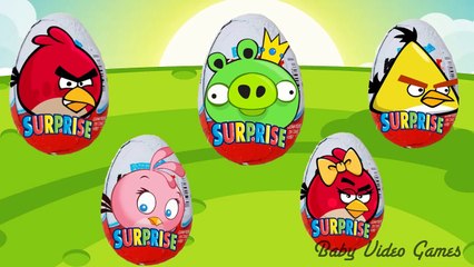 Angry Birds Nursery Rhymes Kids Song with Surprise Eggs