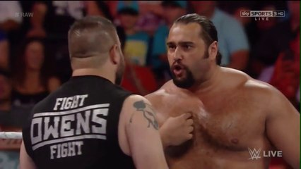 Kevin Owens vs Cesaro vs Rusev 13-07-15