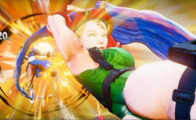 super street fighter 5 V (Ryona)Cammy super move on Chunli, slow motion
