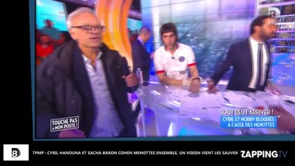 TPMP : Cyril Hanouna et Sacha Baron Cohen menottés ensemble, un voisin vient les sauver (vidéo)