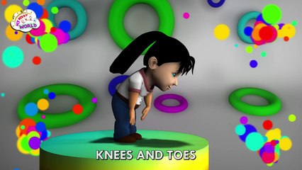 Head Shoulders Knees and Toes Funny Nursery Rhymes 3D Animated | 3D English Nursery Rhymes in HD