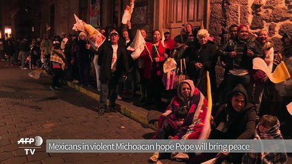 Devout in violent Mexico state camp overnight for pope visit