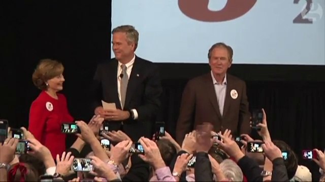 George Bush rallies supporters of brother Jeb
