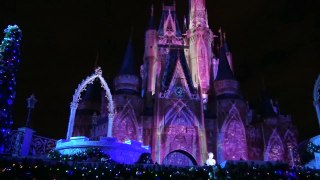 A Frozen Holiday Wish Walt Disney World Castle Lighting Show Magic Kingdom 2014