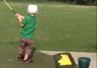 Two-Year-Old Golfing Whizkid Hits the Range