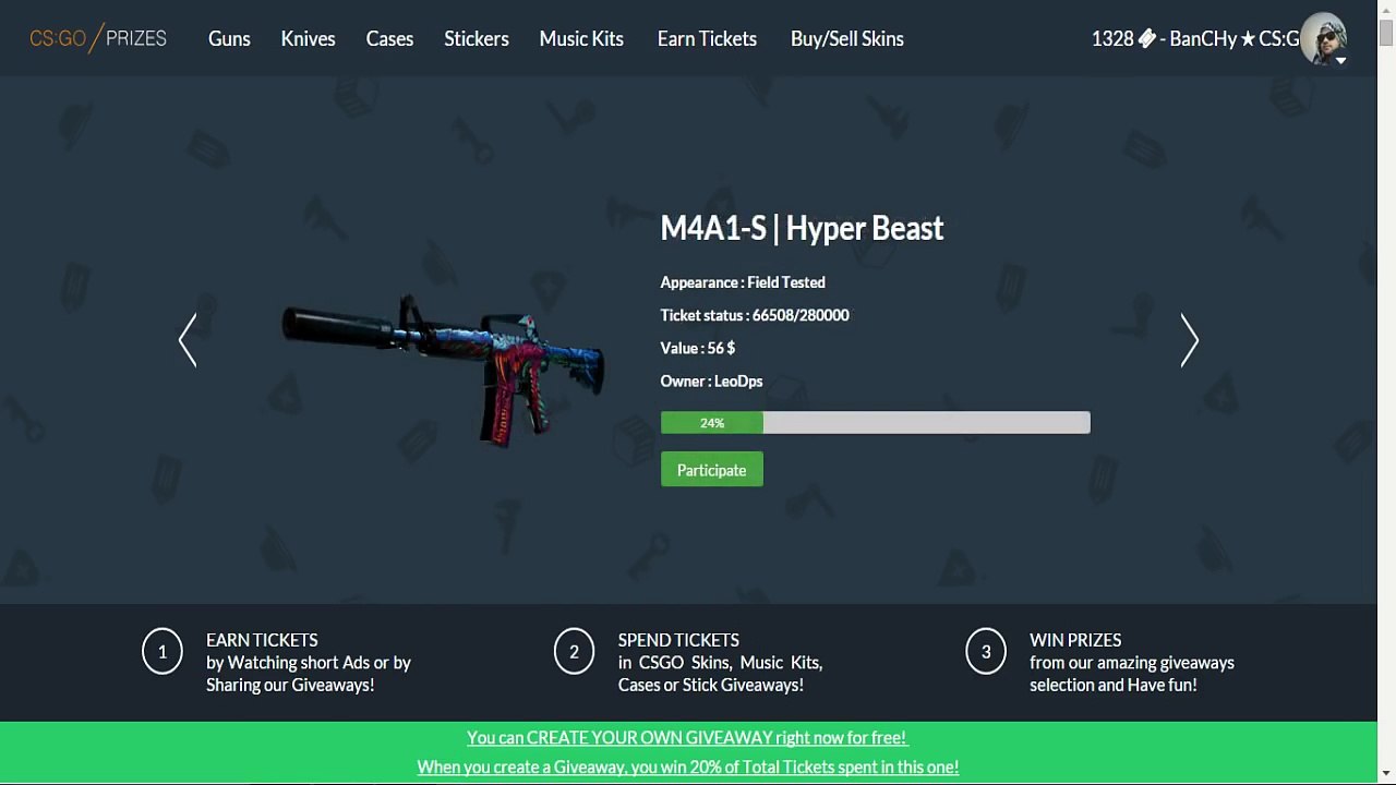 HOW TO GET FREE CSGO SKINS CASES KNIVES STICKERS - CSGO PRIZES