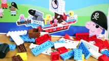 Peppa Pig Pirate Ship Blocks Peppa Pig Construction Toys Peppa y George Barco Pirata Nickelodeon