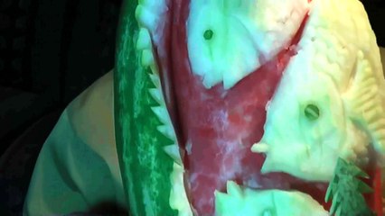 watermelon fish fruit carving