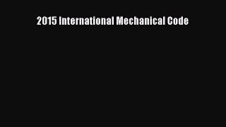 Read 2015 International Mechanical Code Ebook Free