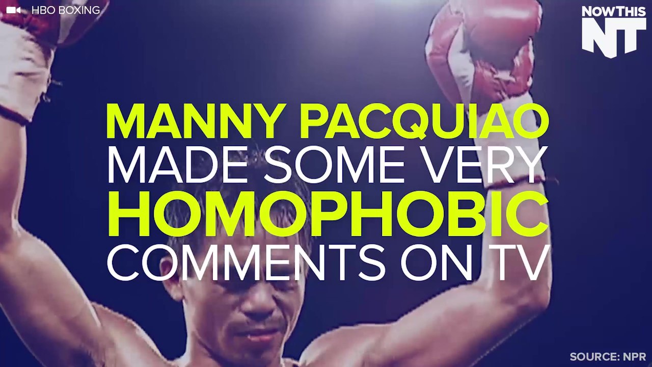 Manny Pacquiao Said Sorry For Saying Gay Couples Are "Worse Than Animals"
