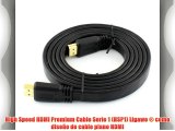 Ligawo ® High Speed HDMI Cable / cable plano con Ethernet 4K * 2K 3D - 3m