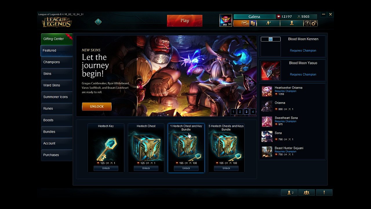 First time Open Box Hextech Crafting Inventory LOL PBE