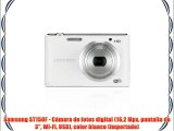 Samsung ST150F - Cámara de fotos digital (162 Mpx pantalla de 3 Wi-Fi USB) color blanco (importado)