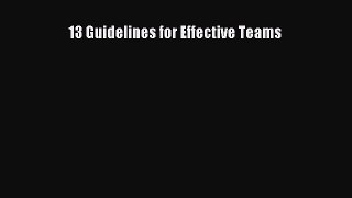 PDF 13 Guidelines for Effective Teams Ebook
