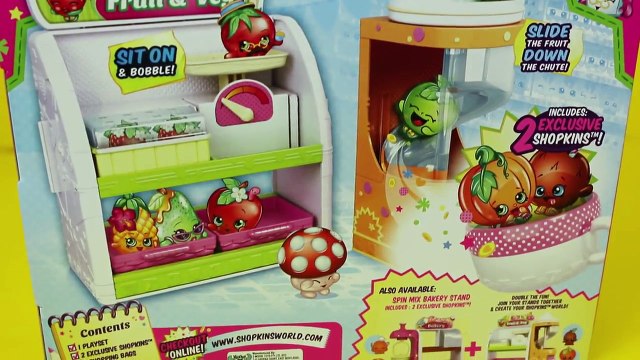 Shopkins With Frozen Elsa, Anna, & Lego Duplo Spider-Man Fruit and Veg Stand DisneyCarToys
