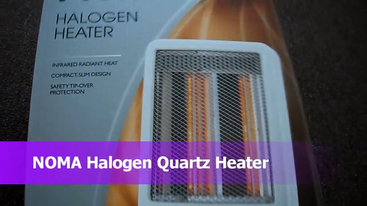 Unboxing Review NOMA Halogen Heater Quartz winter fanless 400w 800w compact  slim infrared - video Dailymotion