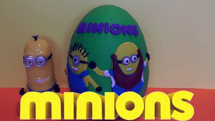 Giant Minions made of Play Doh and Kinder Surprise Egg Despicable Me PlayDough Миньоны Пле