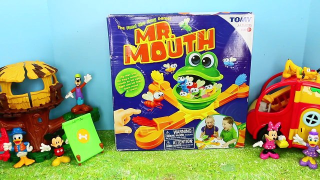 Mr. Mouth Eating BUGS Game Challenge! Feed The Frog Family & Preschool Board Game Toy Revi