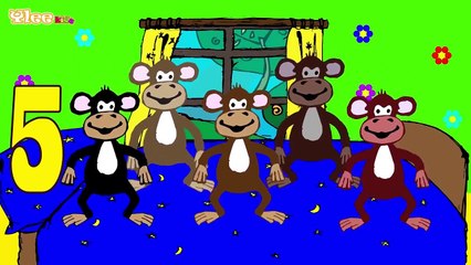 Download Video: Fünf kleine Affen Five Little Monkeys Zweisprachiges Kinderlied Yleekids