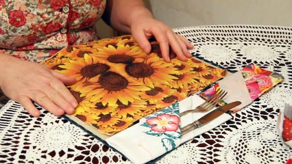 конверт для приборов из салфетки, сервировка стола